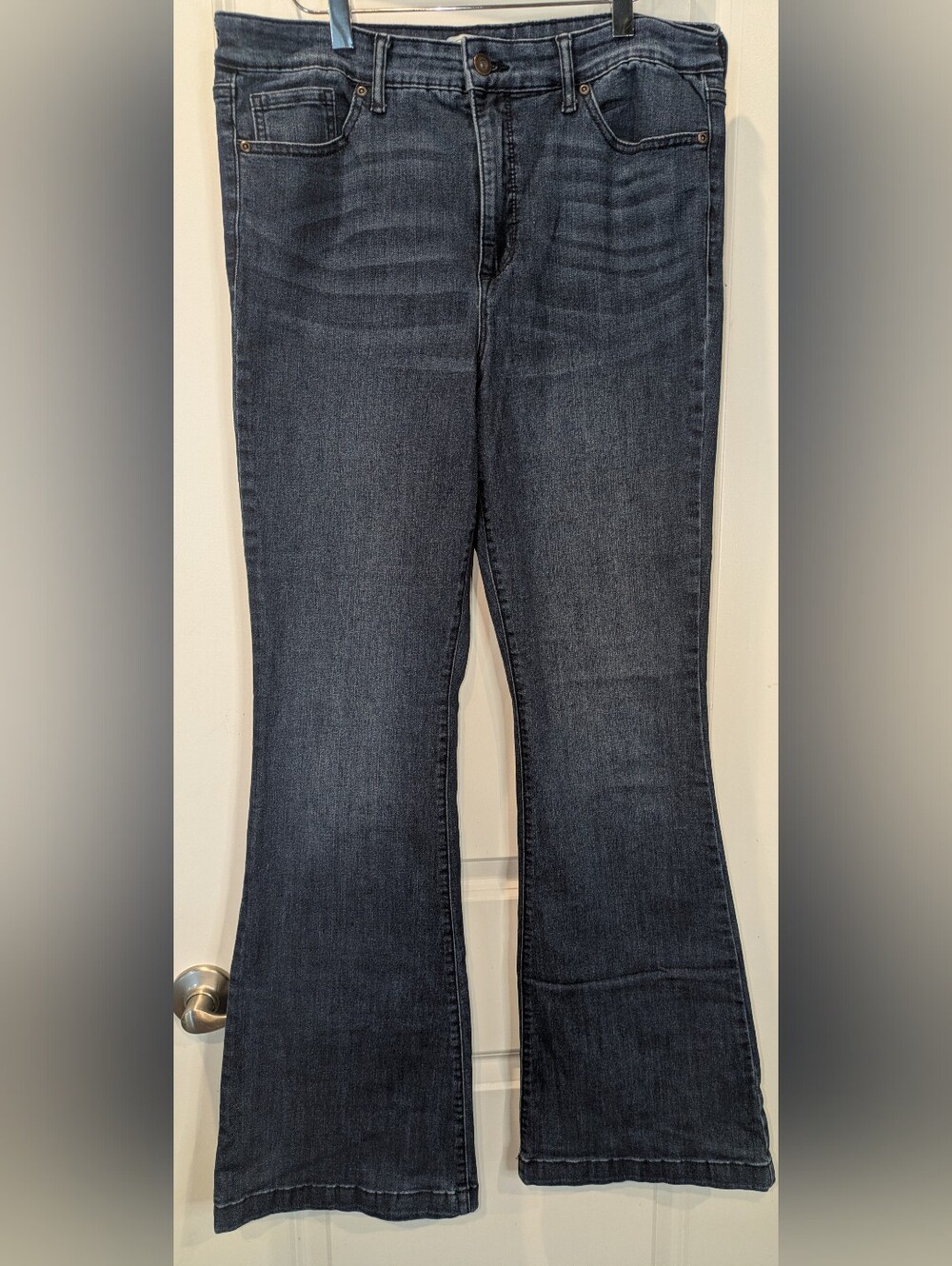 Sofia Vergara Melisa Flare Jeans Size 14 Dark Wash Stretch High Rise